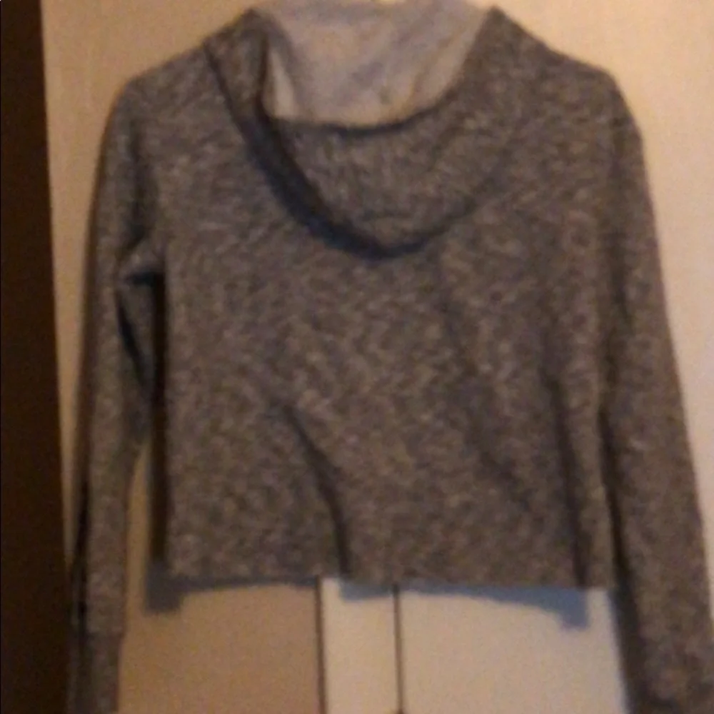 Justice crop hoodie gray size 12